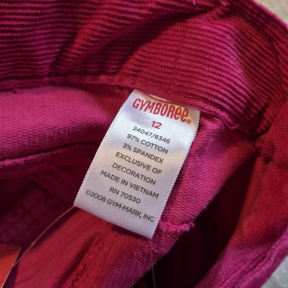 Gymboree girls size 12 pink corduroy bottom flare leg, Candy Shoppe line NWT - Picture 7 of 10